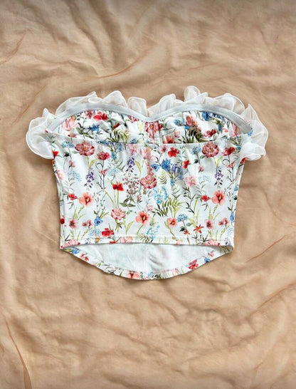 Floral Print Corset Top