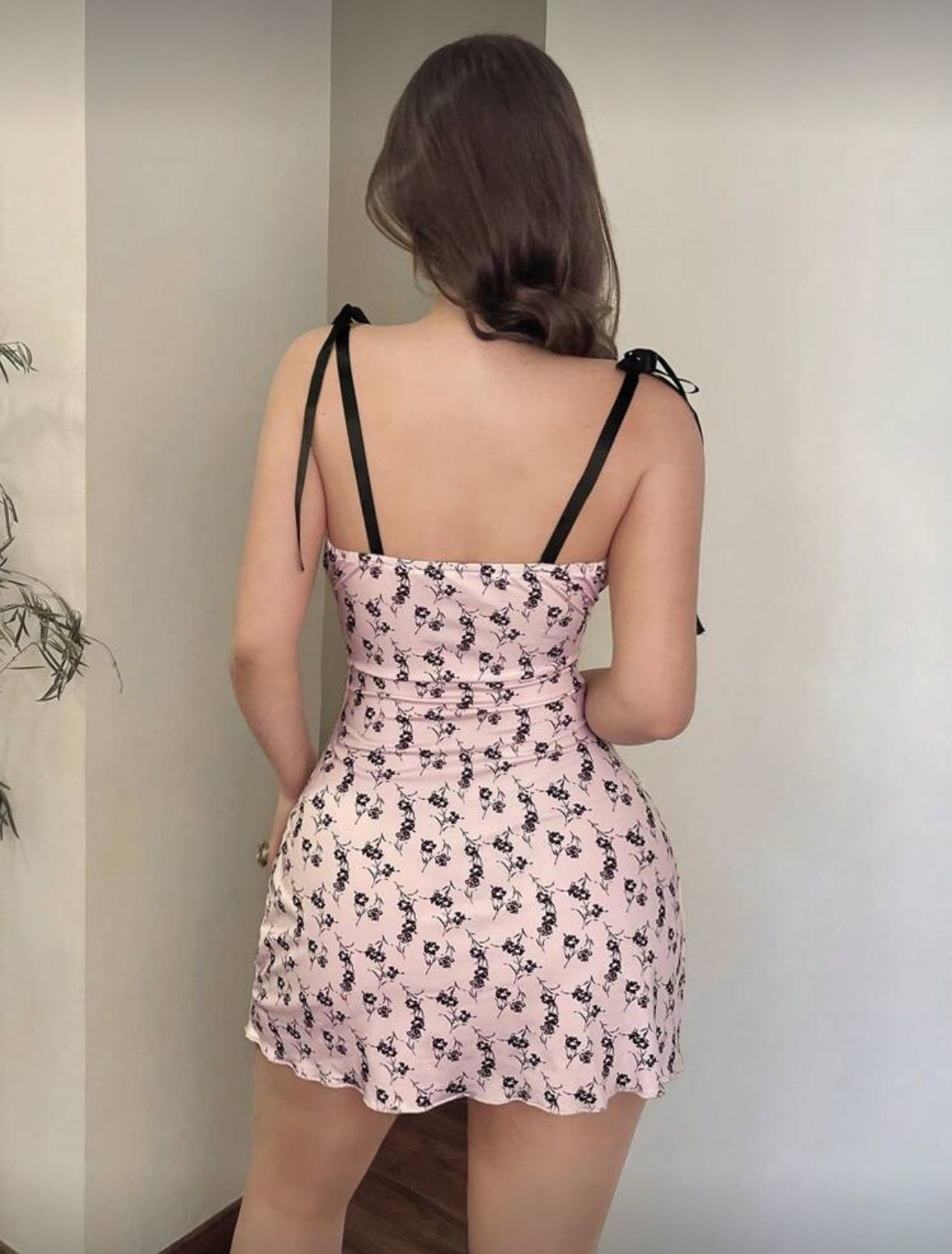 Lace Chemise Nightgown Allover Print Nightdress